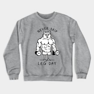 Never Skip Leg Day Shiba Crewneck Sweatshirt